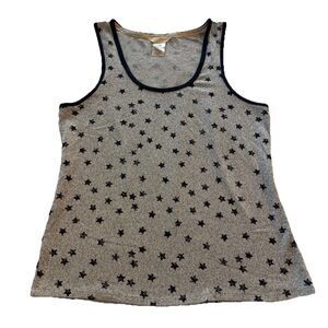 Lucky Brand, Ladies Gray Tank With Blue Stars, Size Medium. Soft & Cute american